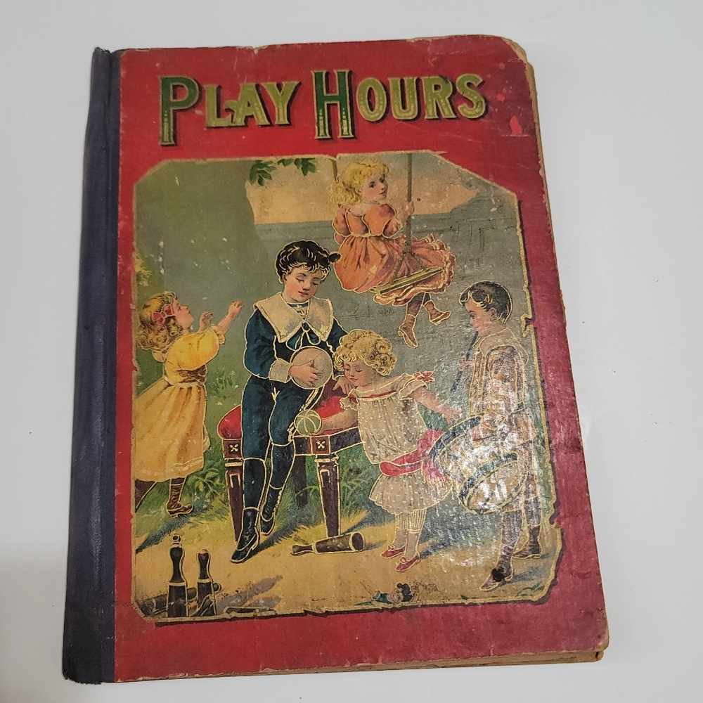 Vintage Childrens‎ Book Play Hours ABC Counting Rhyming Antique Junk Journal